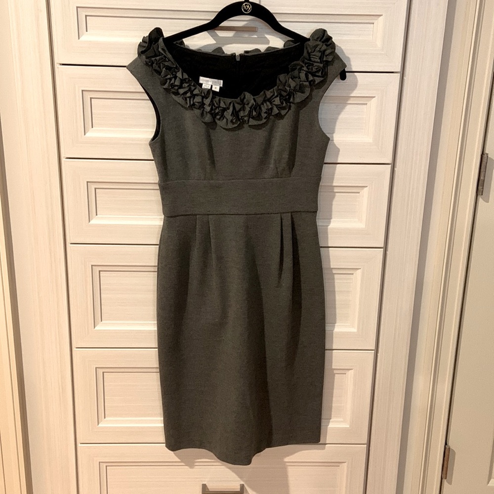 London Times gray stretchy dress
